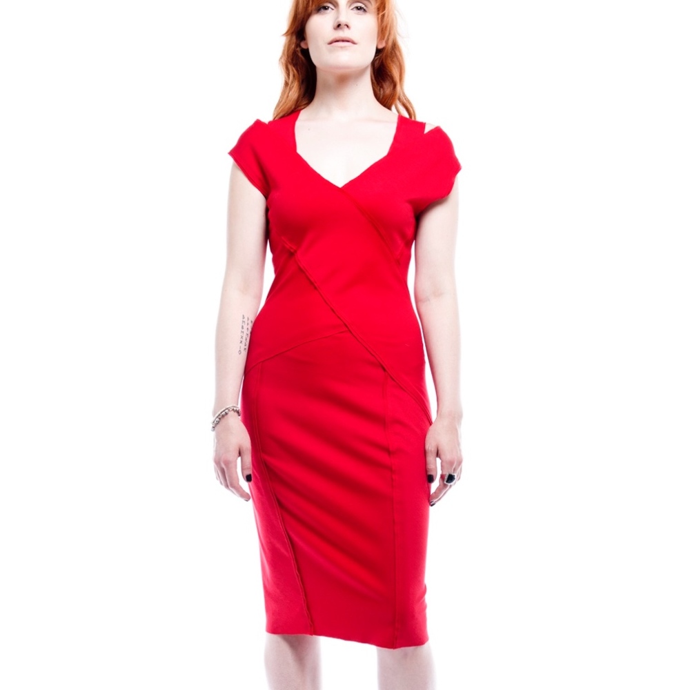 Cut out jersey dress